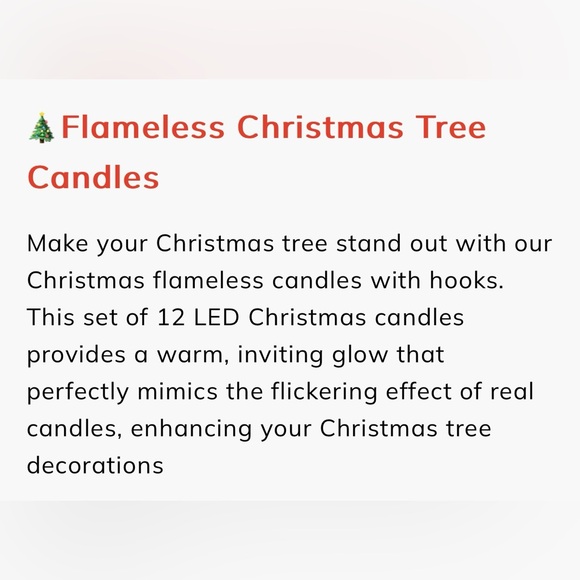 NIB twelve (12) flameless Christmas tree candles with dangling snowflakes ❄️ - Picture 5 of 13
